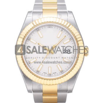 SWISS DATEJUST II STYLE 2-TONE WHITE 41MM