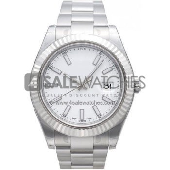 SWISS DATEJUST II STYLE STEEL WHITE 41MM