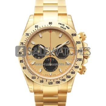 SWISS DAYTONA STYLE YELLOW GOLD GOLD BLACK 40MM