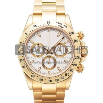 SWISS DAYTONA STYLE YELLOW GOLD WHITE 40MM