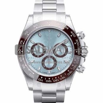 SWISS DAYTONA STYLE PLATINUM ICE BLUE 40MM