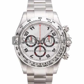 SWISS DAYTONA STYLE STEEL WHITE ARABIC 40MM