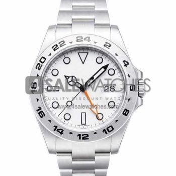 SWISS EXPLORER II STYLE STEEL WHITE 40MM