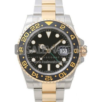 SWISS GMT MASTER II STYLE 2TONE BLACK 40MM
