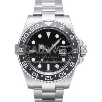 SWISS GMT MASTER II STYLE STEEL BLACK 40MM