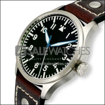 Steel Black Face Brown Leather